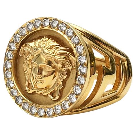 peridot ring versace|gold label versace ring.